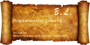 Bogdanovics László névjegykártya